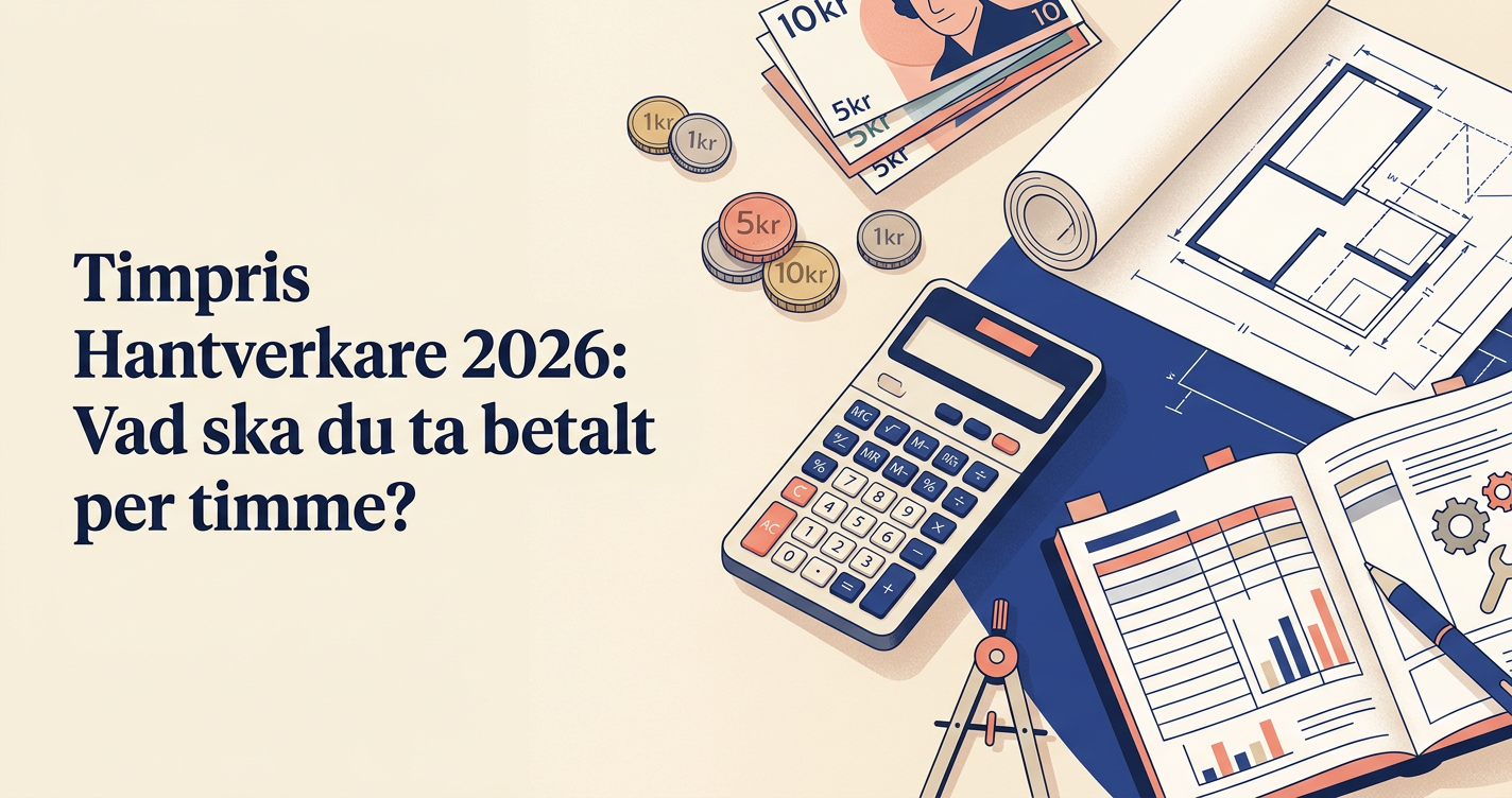 Timpris Hantverkare 2026: Vad ska du ta betalt per timme?