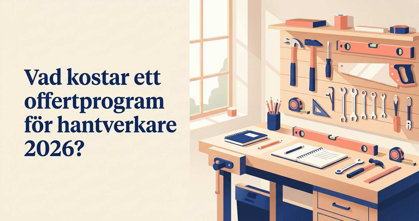Vad kostar ett offertprogram för hantverkare 2026?